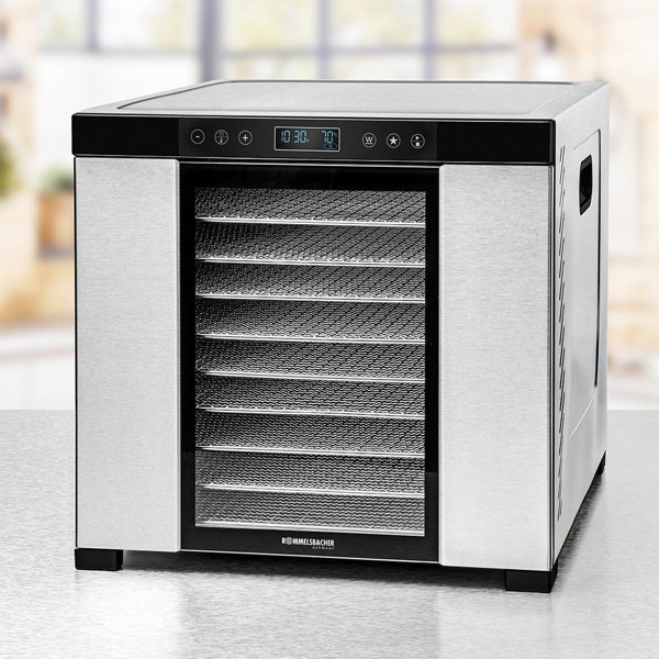 Dörrautomat DA 1050(edelstahl/schwarz, 1.100 Watt, Dörrfläche 39,4cm x 38cm pro Ebene)