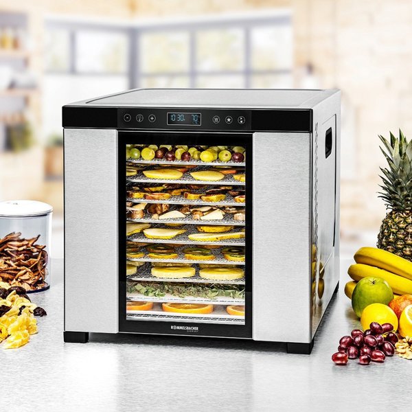 Dörrautomat DA 1050(edelstahl/schwarz, 1.100 Watt, Dörrfläche 39,4cm x 38cm pro Ebene)