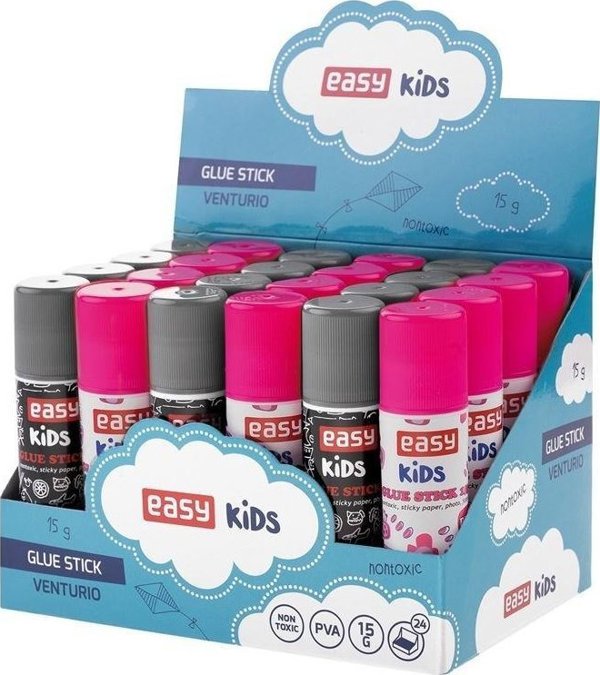 Easy Stationery Κόλλα Stick 15g, 24 Τεμάχια - Σετ Σχολικής & Γραφικής Ύλης Venturio