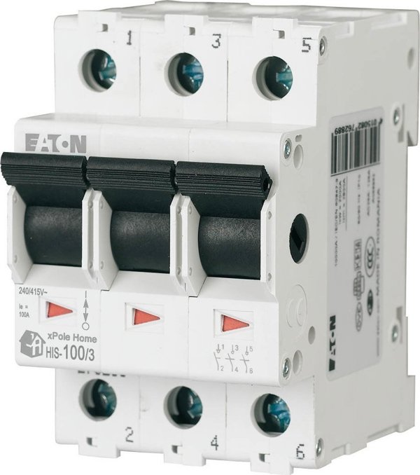 Eaton Διακόπτης Αποσύνδεσης HIS-100/3, 100A, 3-Πολικός (142830)