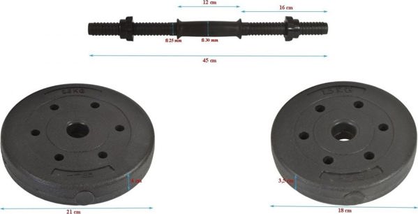 Eb Fit ‎Βαράκια B/Box με μπιτουμένιο 2 x 8 kg