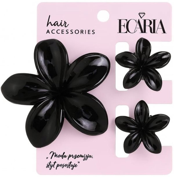 Ecarla Σετ Κλιπ Μαλλιών 3 σε 1 με Λουλούδι Ombre XL + 2 Μικρά Κλιπ sp428 3 τεμάχια
