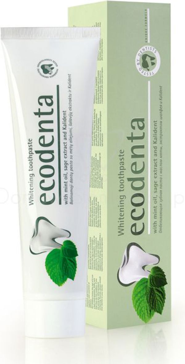 Οδοντόκρεμα Ecodenta Λευκαντική με Μέντα και Φασκόμηλο 100ml