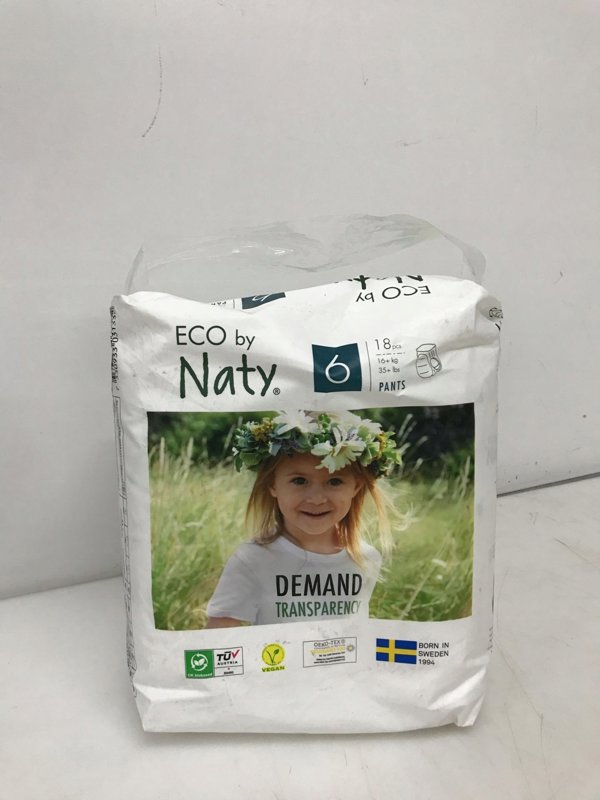 Πάνες-βρακάκια Eco by NATY 6 XL μέγεθος, 18 τεμάχια