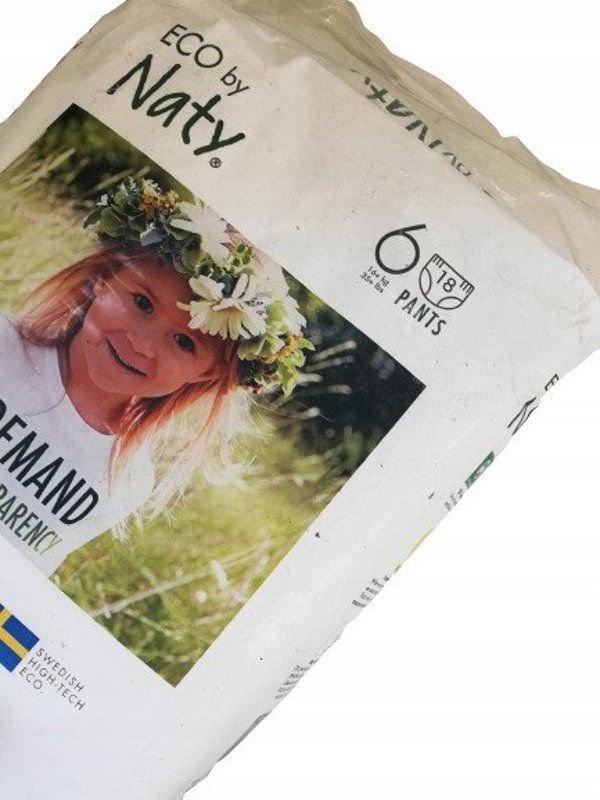 Πάνες-βρακάκια Eco by NATY 6 XL μέγεθος, 18 τεμάχια