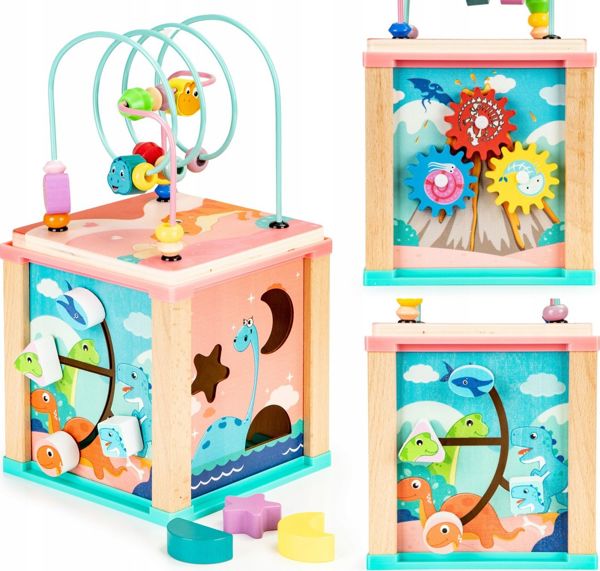 Ξύλινος εκπαιδευτικός κύβος, ταξινομητής Ecotoys mula Ecotoys