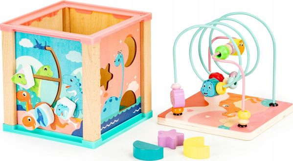 Ξύλινος εκπαιδευτικός κύβος, ταξινομητής Ecotoys mula Ecotoys