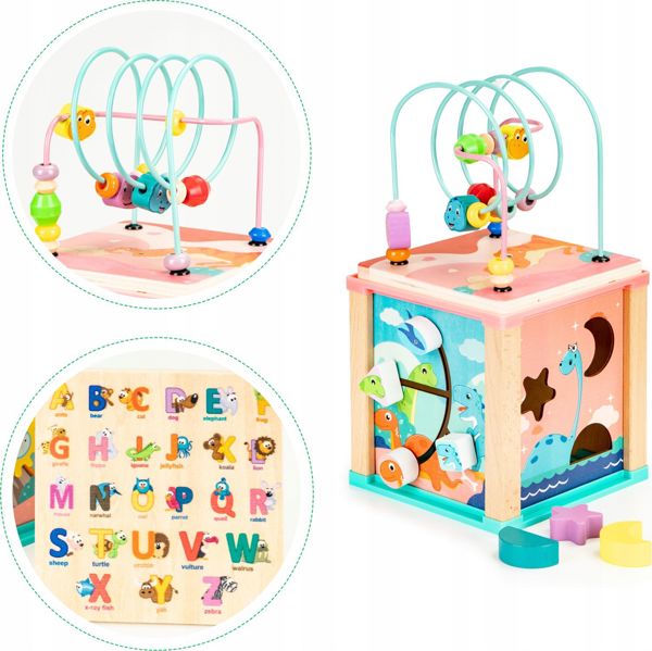 Ξύλινος εκπαιδευτικός κύβος, ταξινομητής Ecotoys mula Ecotoys