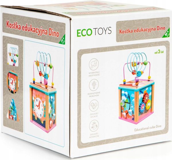 Ξύλινος εκπαιδευτικός κύβος, ταξινομητής Ecotoys mula Ecotoys