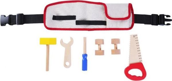 Ecotoys Ξύλινα εργαλεία ζώνη εργαλείων για μάστορες (1354)