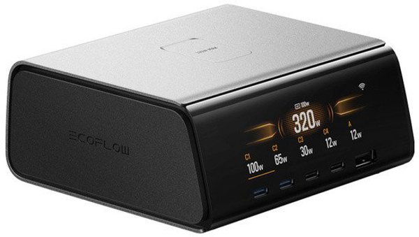 Σταθμός σύνδεσης EcoFlow RAPID Pro 320W, 4xUSB-C, 1xUSB-A, GaN