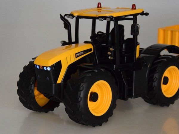 EE JCB Τρακτέρ με ρυμουλκούμενο τηλεχειριζόμενο ανατρεπόμενο Double E 1:16 RC0670