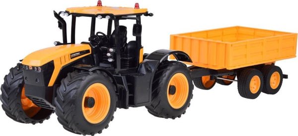 EE JCB Τρακτέρ με ρυμουλκούμενο τηλεχειριζόμενο ανατρεπόμενο Double E 1:16 RC0670