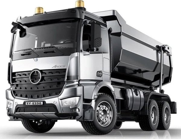 EE Mercedes Arocs ΜΕΤΑΛΙΚΟ φορτηγό ανατροπή ελεγχόμενο EE κινητή ρυμουλκούμενη 1:20 RC0667