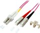 EFB EFB LWL Καλώδιο Duplex Jumper LC-SC 50/125 OM4 7,5 Μέτρα LSZH Χωρίς Αλογόνα σε χρώμα ερίκα βιολετί 2.0mm ελεγμένο με πρωτόκολλο μέτρησης