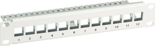 Πεδίο διανομής EFB EFB 25,4cm 10 ιντσών για 12 Keystones RAL7035 Γκρι