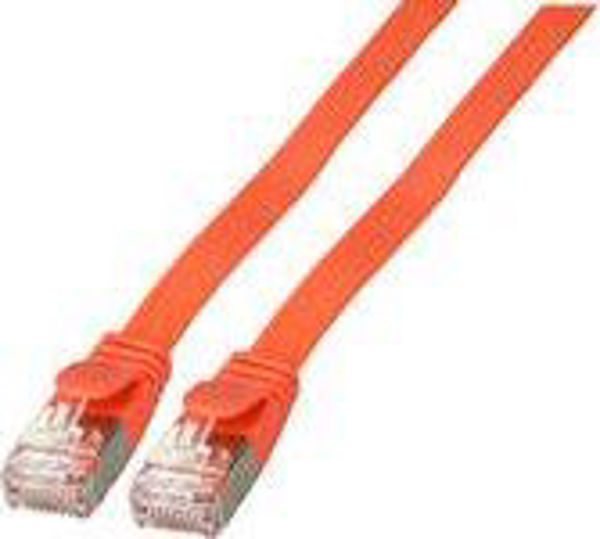 Επίπεδο καλώδιο EFB RJ45 U / FTP, κατηγορία 6A, PVC, 2 μ., κόκκινο