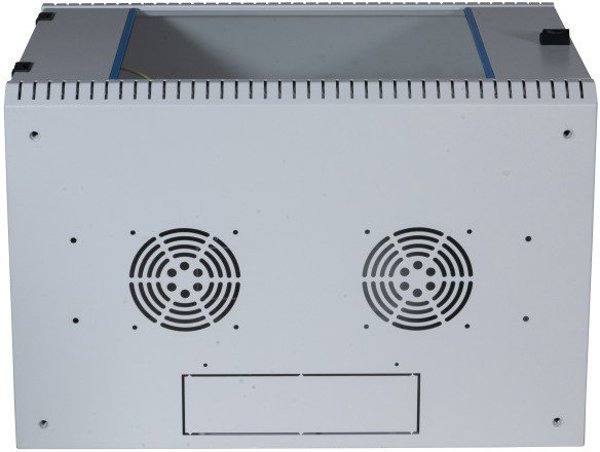 EFB 48,26cm επιτοίχιο περίβλημα ΓΚΡΙ 21HE βάθος 600mm 1-κομμάτι πλήρως συναρμολογημένο RAL7035 αφαιρούμενα πλευρικά τοιχώματα κλειδωμένο