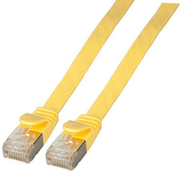 EFB EFB RJ45 Flachpatchkabel U/FTP, Cat.6A, PVC, 1m, gelb