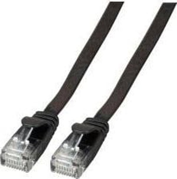 EFB Flat Καλώδιο Σύνδεσης RJ45 U/UTP κατηγορίας 6A, PVC, 1m, Μαύρο (K8107SW.1)