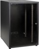 EFB 19Zoll Netzwerkschrank OFFICE SERIE 18HE 600X800 RAL9005 Schwarz IP20 komplett vormontiert und zerlegbar Glasfront 45KG Traglast