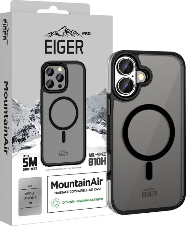 Eiger Eiger Pro MountainAir Θήκη iPhone 16 μαύρο