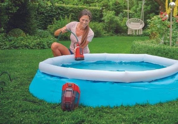 Einhell Einhell cordless clear water pump GE-SP 18 LL Li, submersible / pressure pump (red/black, Li-ion battery 4Ah)