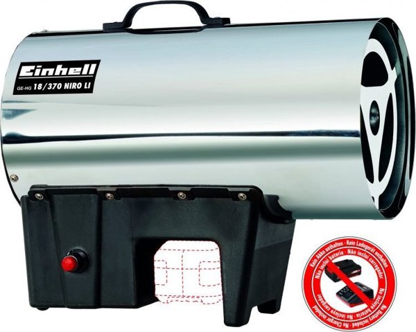 Einhell GE-HG 18/370 Cordless Hot Air Generator (Solo) - Φορητό Θερμαντήρας Μπαταρίας Power X-Change - 2330805