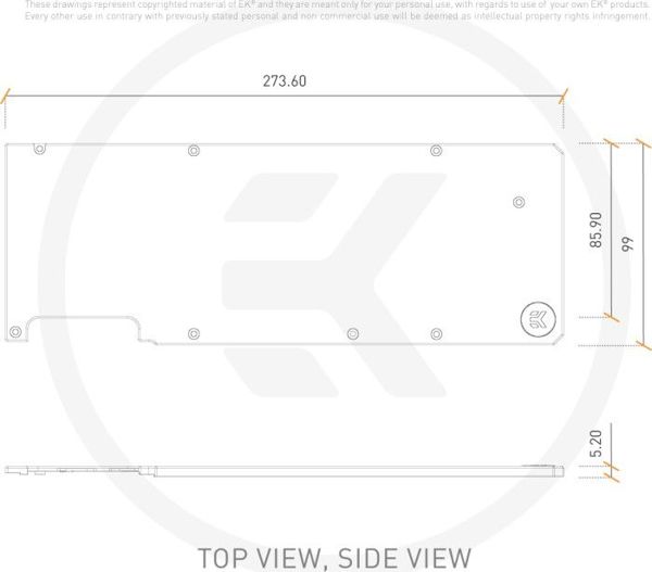 EKWB EKWB Quantum Vec XC3 RTX 80/90 Backpl. μαύρο - 3831109832660