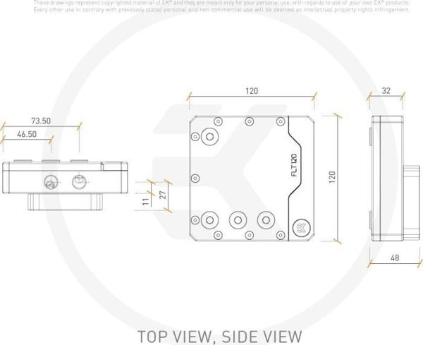 EK Water Blocks EK-Quantum Kinetic FLT 120 D5/DDC Body D-RGB - Plexi