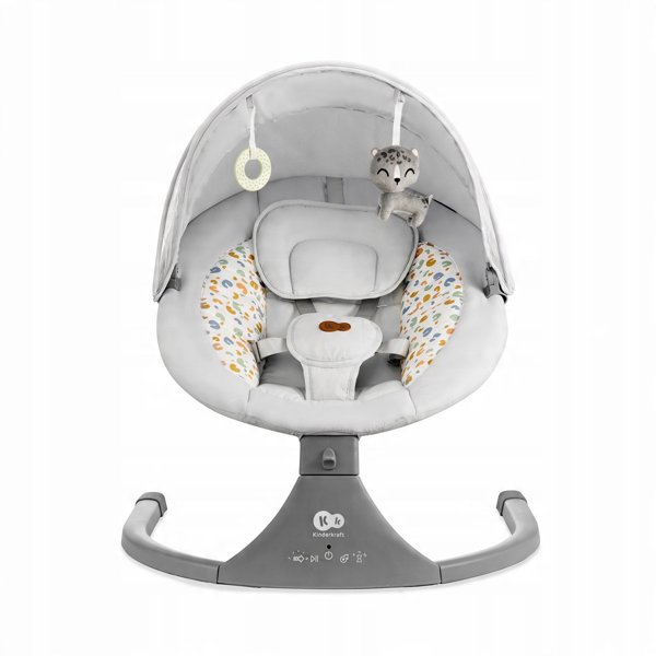 Ηλεκτρικές κούνιες Kinderkraft 2in1 Lumi 2, ανοιχτό γκρι