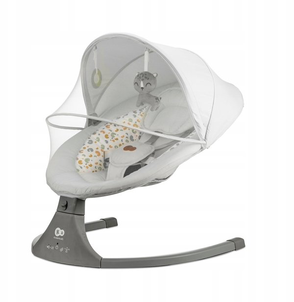 Ηλεκτρικές κούνιες Kinderkraft 2in1 Lumi 2, ανοιχτό γκρι