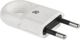 Elgotech Επίπεδο βύσμα με λαβή χωρίς γείωση Euro 2,5A 250V λευκό (WTP2C)