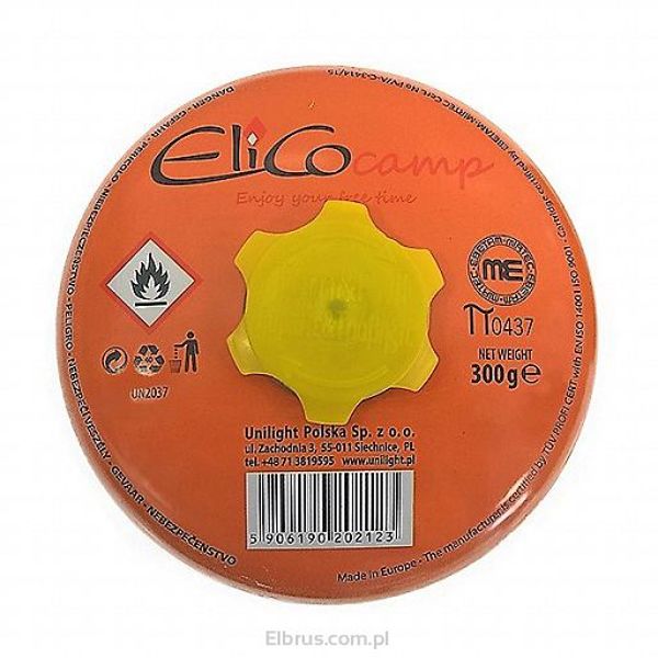 Φυσίγγιο Αερίου ElicoCamp 300g με σπείρωμα για Φορητές Κουζίνες