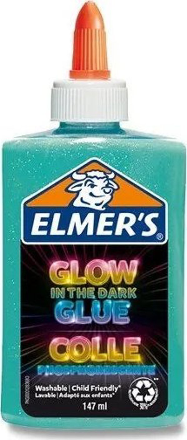 Elmers Elmers Κόλλα Χειροτεχνίας που Φωσφορίζει στο Σκοτάδι Μπλε 147ml-Μπουκάλι
