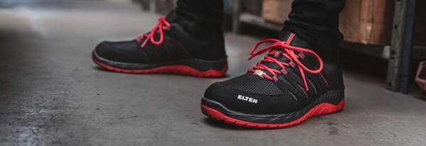 Elten Batai ELTEN Maddox Μαύρο Κόκκινο Χαμηλό ESD S3 SRC, μαύρο/κόκκινο 42