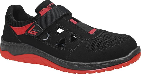 Elten Παπούτσια ELTEN Lonny Red Easy ESD S1P, μαύρα/κόκκινα 37