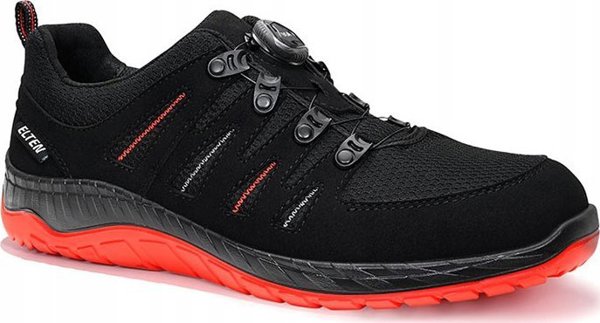 Elten Batai ELTEN Maddox Boa Low ESD S3 SRC, μαύρο/κόκκινο 45