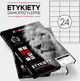 Emerson Αυτοκόλλητες Ετικέτες A4, 68x35mm, 24 Τεμάχια ανά Φύλλο, Universal για Laser, Inkjet & Dot Matrix Εκτυπωτές