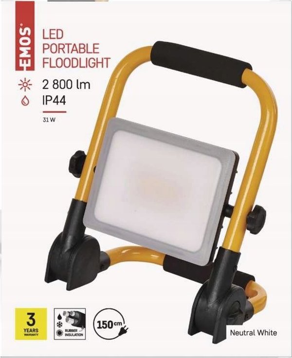 Φορητός Προβολέας LED Emos 31W 2800LM NW