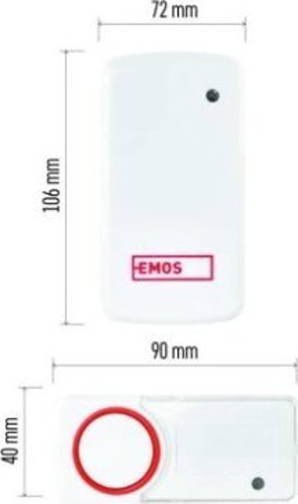Ασύρματο κουδούνι Emos P5750.2T με κουμπί χωρίς μπαταρία
