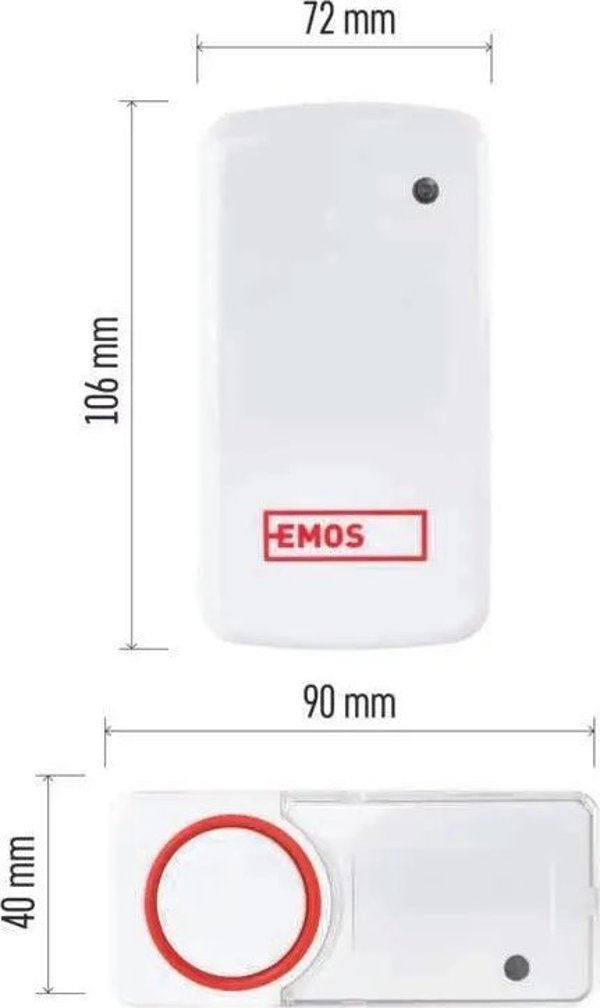 Ασύρματο κουδούνι Emos P5750.2T με κουμπί χωρίς μπαταρία