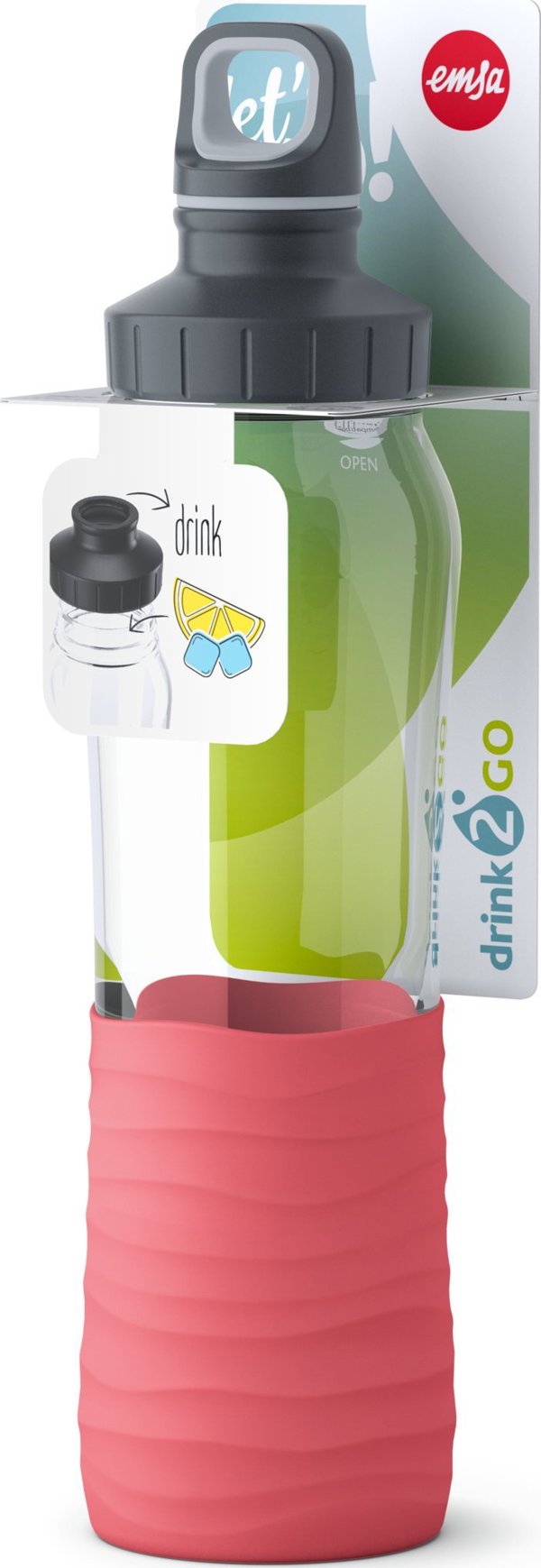 Emsa Emsa Drink2Go Γυαλί 0,7 L Κοράλλι