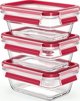 Emsa EMSA Clip&Close Glass Food Storage Box 3-pieces