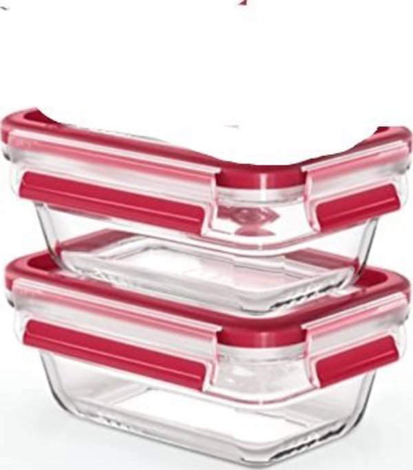 Emsa EMSA Clip&Close Glass Food Storage Box 3-pieces