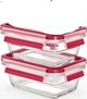 Emsa EMSA Clip&Close Glass Food Storage Box 3-pieces