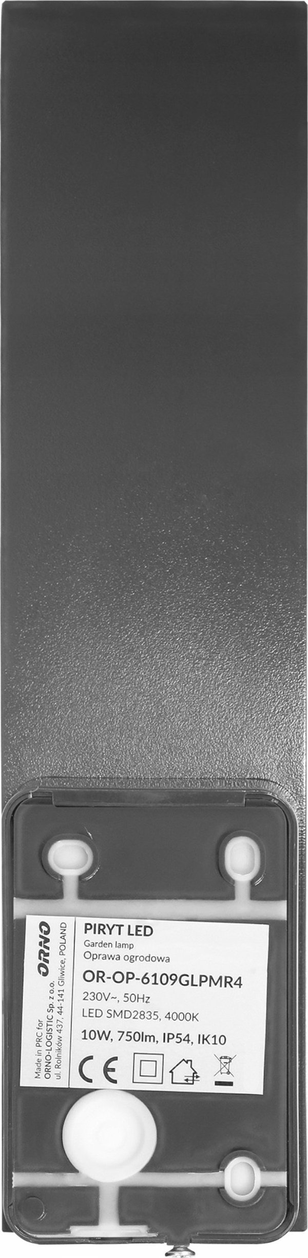 Energizer ORNO GARDEN FITTING PYRITE LED 10W, 4000K, IP54, GRAY