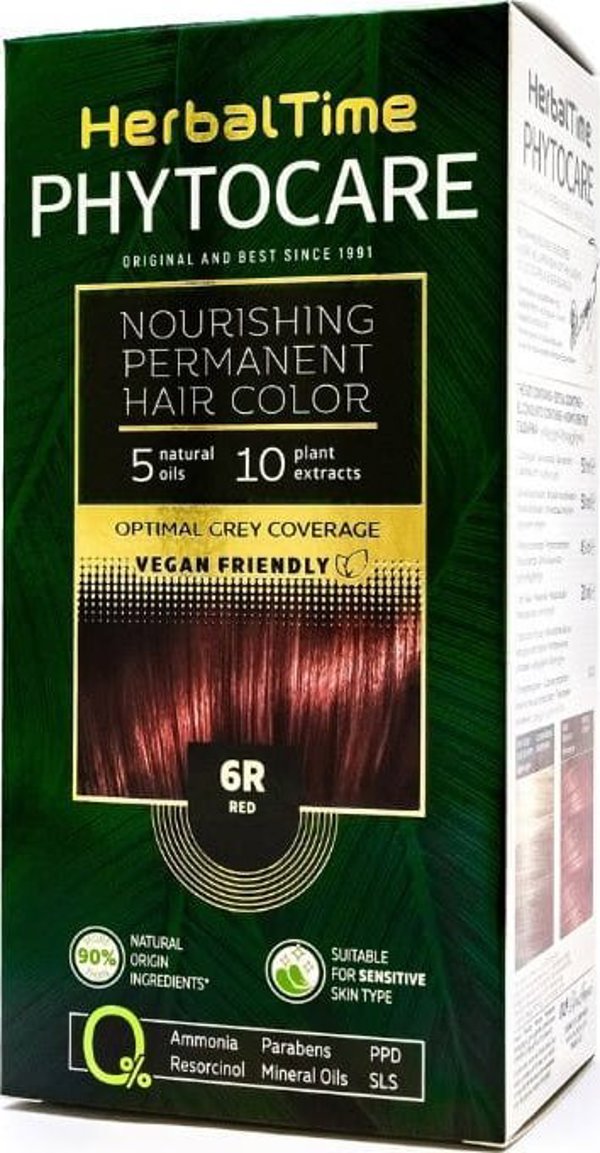 Energy Of Vitamins Herbal Time Phytocare Φυσική Βαφή Μαλλιών 6R Κόκκινο