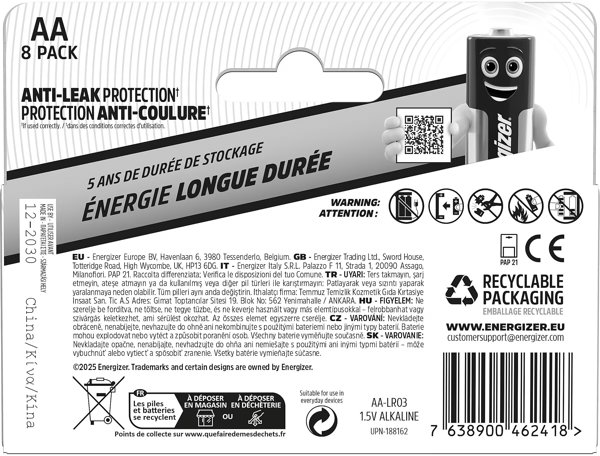 Energizer battery Everyday AA DHP8
