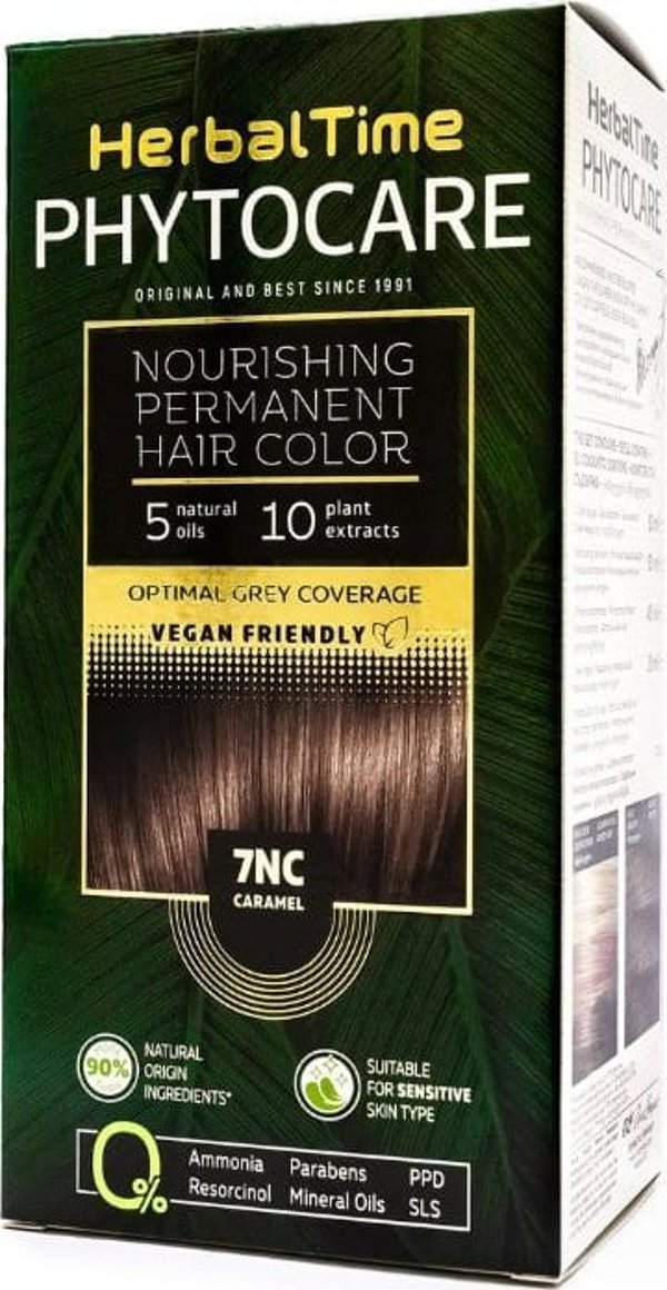 Energy of Vitamins Herbal Time Φυτική Βαφή Μαλλιών 7NC Καραμέλα, 1τμχ